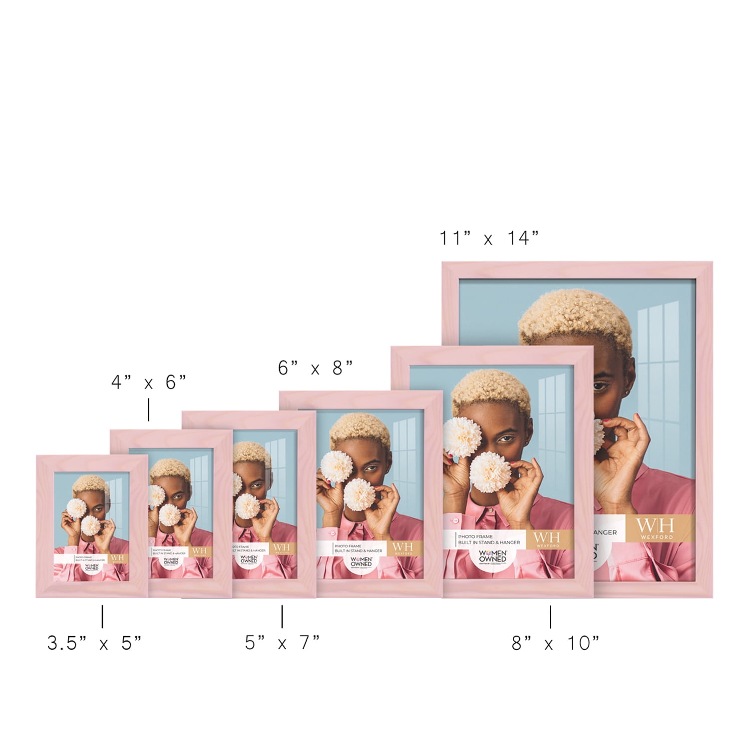 Woodgrain 8 in. x 10 in. Sunset Pink Picture Frame (Set of 2)