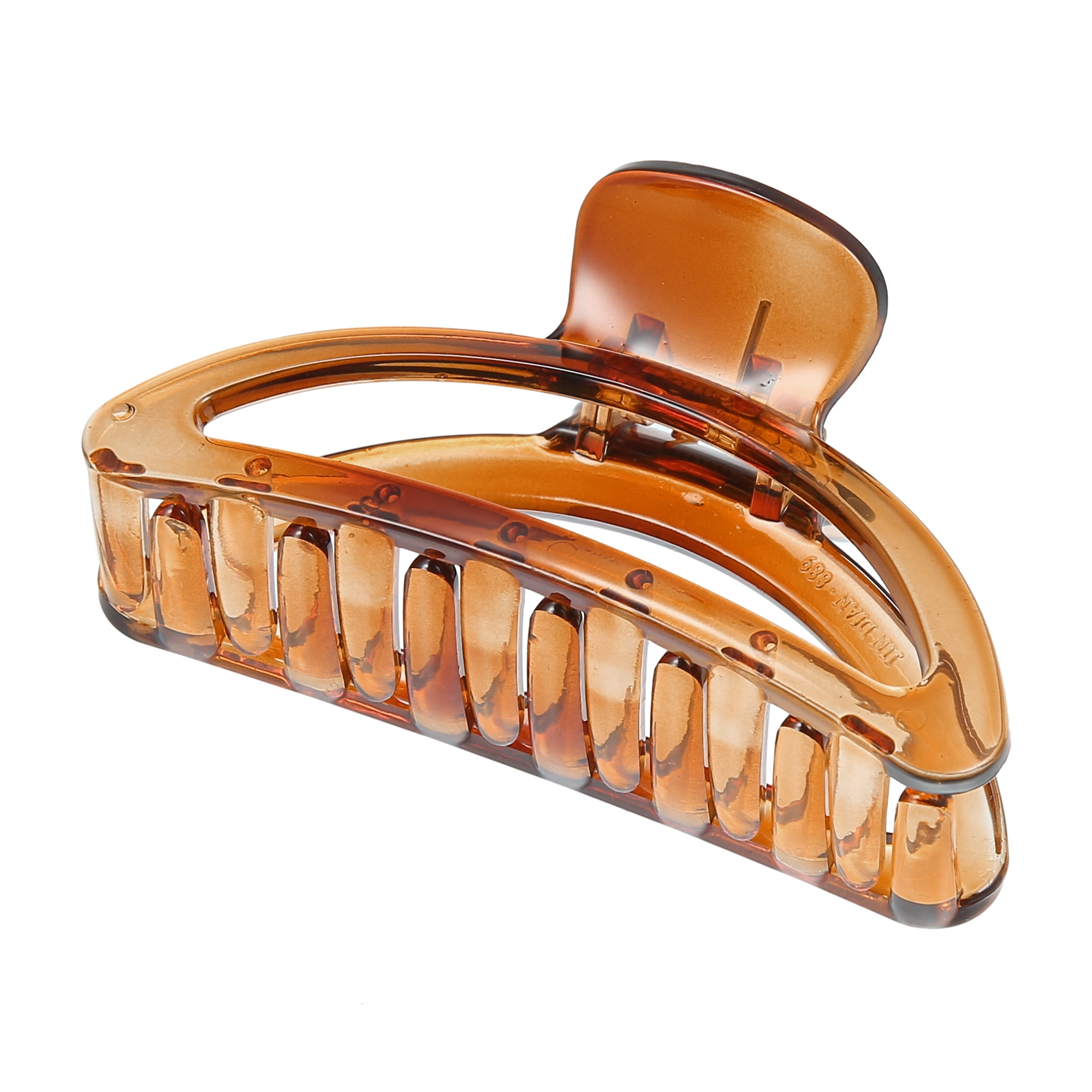Unique Bargains Claw Clip Hair Accessories Hair Clip No Slip Grip Plastic Brown 3.54