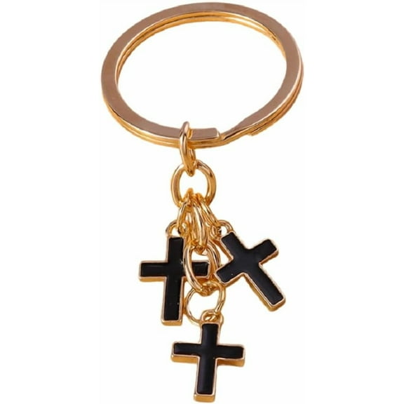 Cross Keychain for Women Car Keys Ring Accessories Clip Handbag Purse Cross Pendant Charms