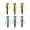 Gold & Silver, variant on Event & Party Noise Makers Kit with Gold and Silver Tassels—6 Pcs Whistles for Celebrations and Birthdays, 11 cm, Black