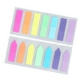 10 Sets Sticky Index Tabs Tearable Self Adhesive Reusable 7 Colors Flat