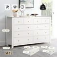thumbnail image 6 of Haverchair 10 Drawer Dresser for Bedroom,Wood Chest of Drawers with Smooth Metal Rail,Large Dressers,Modern Bedroom Dressers with 10 Drawers Cabinet TV Stand (White), 6 of 7