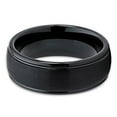 thumbnail image 3 of Silly Kings 8mm Black Tungsten Carbide Wedding Band Men & Women Comfort Fit Ring 18, 3 of 3