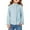Blue, variant on REDARER Girls Long Sleeve Blouse Ruffle Stand Collar Shirt Loose Fit Casual Top Plain Spring Summer Kids Comfortable Wear,Color:Blue,Size:11-12 Years