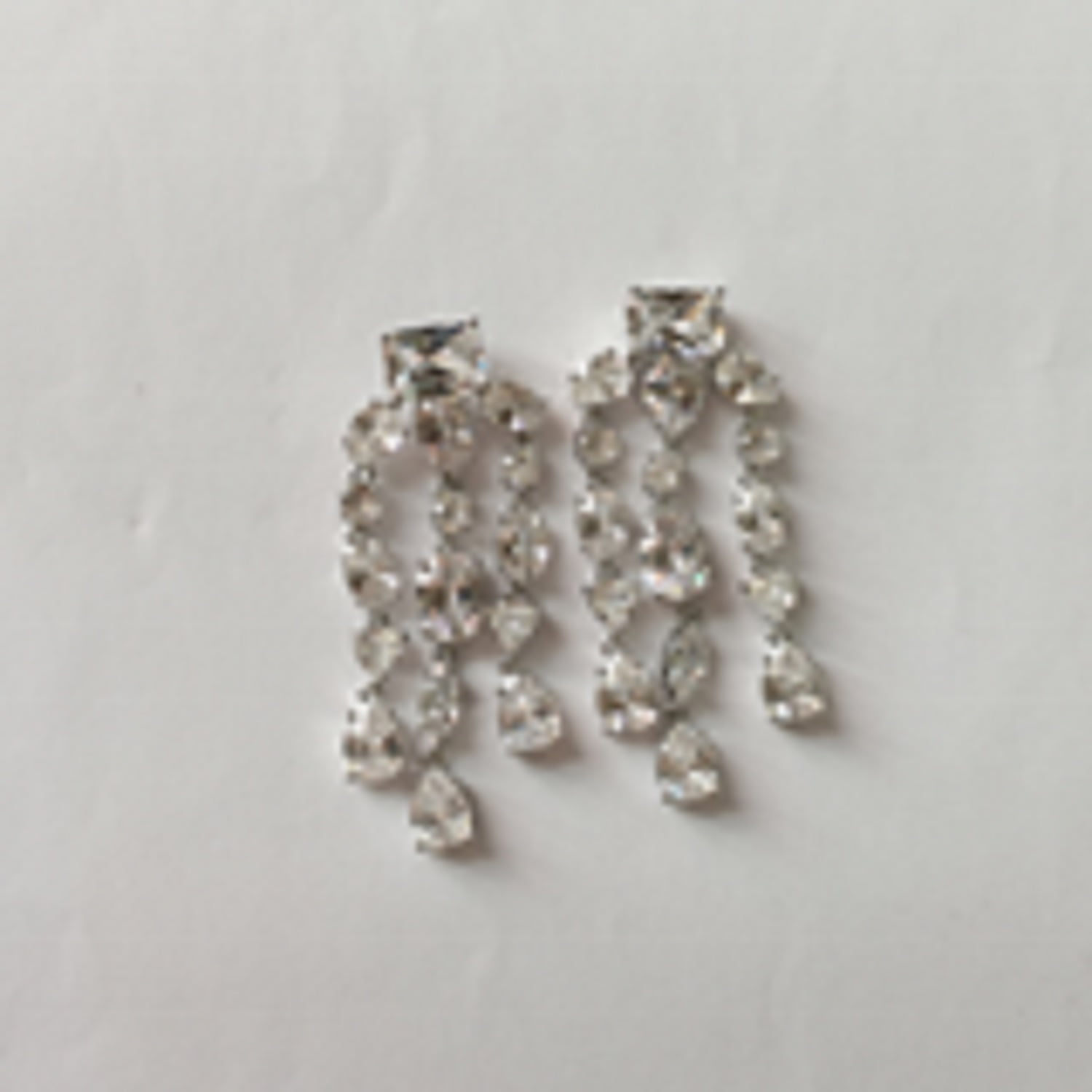 Believe by Brilliance Fine Silver Plated Dangling CZ Stone Earrings, 1 Pair