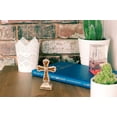 thumbnail image 3 of FASHIONCRAFT 5 Beautiful Antique Ivory Cross Statue with Matte Gold Detailing Religious Favors, 3 of 4