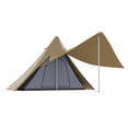 thumbnail image 4 of 15.4'x15.4'x8.5' Teepee Tent, Waterproof Camping Tent with Porch Area, Floor and Carry Bag, for 2-3 Person Outdoor Backpacking Camping Hiking, Coffee, 4 of 8