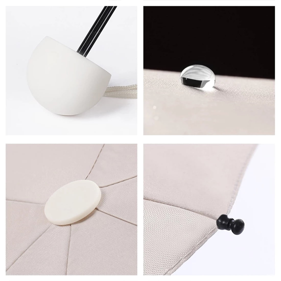 Mini Capsule Umbrella Parasol Anti-UV Black Coating Pocket Umbrella for Sun and Rain Outdoor Travel Parasol Black 6 Ribs