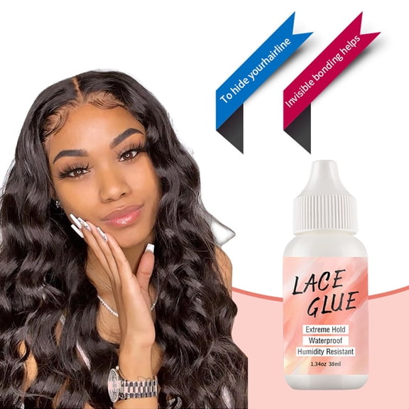 Hovmgk Wig Glue Set, 3-Piece Invisible Lace Wig Glue, Strong Adhesion for Seamless Hair Extensions, No Residue, Comfortable & Skin-Friendly, Includes Gel Remover & Scraper