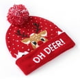 thumbnail image 1 of Christmas Hat Designs LED Christmas Sweater Cap Santa Light Knitted Hat,Red Fawn, 1 of 5