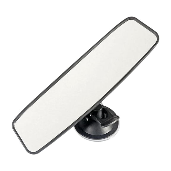 Rearview Mirror Wide Angle with Suction Cup Reusable Universal Car Interior Accessories Driving Instructor for Driving Test 240x65mm White