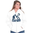 thumbnail image 4 of Log Off Nature Outdoors Hike Camping Zip Up Hoodie Men's Women's Brisco Brands M, 4 of 6