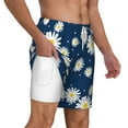 thumbnail image 3 of Balery Daisies Flowers Mens Swim Trunks Swim Shorts for Men Quick Dry Inseam Beach Shorts with Compression Liner Pocket-Medium, 3 of 9