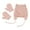 Pink, variant on Girls Boys Warm Knit Thick Hat & Gloves 2022 NEW Kids Winter Beanie Hat Mittens Set Warm Fleece Hat Baby Toddler Knitted Hat & Gloves For Boys, Girls Navy