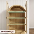 thumbnail image 5 of 71" Tall Arched Bookcase Cabinet, Wood Arched Bookshelf with Doors & Drawers, Large Arch Display Bookcase Cabinet with Storage, Farmhouse Storage Cabinet for Office Living Room, 5 of 9