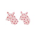thumbnail image 2 of Gzhioc Infant Baby Girls Valentine's Day Outfits 3 6 12 18 24 Months Heart Print Flying Sleeve Smocked Tops and Ruffled Shorts Summer 2 Piece Set, 2 of 9
