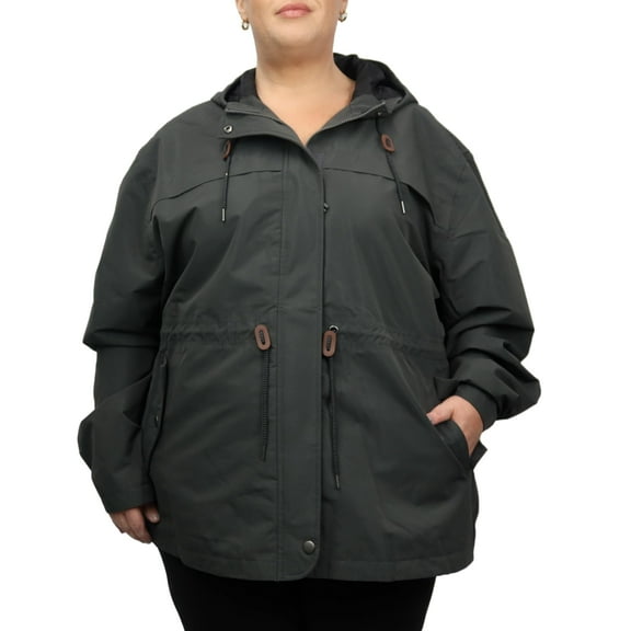 Snow Country Outerwear Womens Plus Size 2X-6X Manchester Rain Trench Jacket