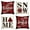 Pine Tree, variant on Sm:)e Buffalo Plaid Believe Joyful Home Snow Christmas Winter Throw Pillow Cover 18 x 18 Inch, Holiday Snowflake Cushion Case Decoration for Sofa Couch Set of 4