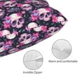 thumbnail image 3 of Kdxio Cotton Pillow Cases 16"x24" Pillowcases,Soft and Breathable Bedroom Pillow Cases-Skull Flower-No Pillow Core, 3 of 5