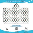 thumbnail image 2 of White Bigfoot and Pine Tree Pattern Hooded Bath Towel，50"x30" for Ages 3 To 12 Kids, Quick Dry Lightweight Soft Microfiber Hood Beach Towel Cover Up for Kids, 2 of 7