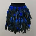 thumbnail image 2 of RUTAYY Women Elastic Waist Feather Party Skirt Black Solid Color Casual Travel Skirts, 2 of 3
