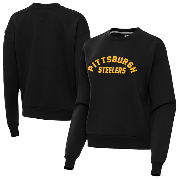 Women's Antigua  Black Pittsburgh Steelers Victory Sweatshirt