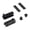 Black, variant on Premium Stainless Steel Glass Door Hinges - Rust-Proof, No Drilling, Fits