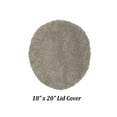 thumbnail image 4 of Better Trends 18"x20" Premium Toilet Lid Cover 100% Cotton Tufted Bathroom Rug Water Absorbent Reversible Machine Washable Beige - Edge Collection, 4 of 6