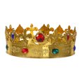 thumbnail image 1 of Corona de rey real para Halloween, cosplay, fiesta, tocado, disfraz, corona de rey para mascarada, cumpleaños y renacimiento., 1 of 7