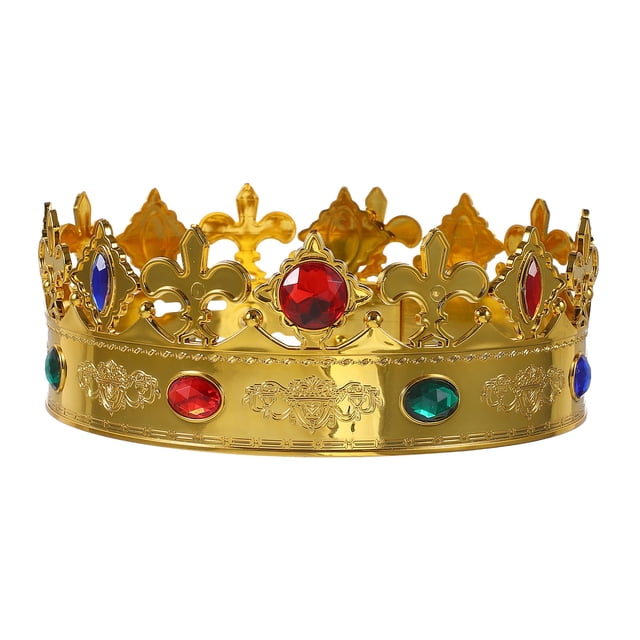 Corona de rey real para Halloween, cosplay, fiesta, tocado, disfraz, corona de rey para mascarada, cumpleaños y renacimiento.
