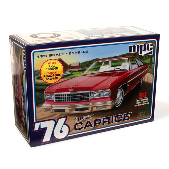 MPC: 1:25 Scale Model Kit - 1976 Chevy Caprice w/Trailer 2T