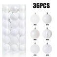 thumbnail image 2 of CHGBMOK 36Pcs White Christmas Ball Ornaments for Christmas Tree 6 Style Shatterproof Xmas Hanging Ball Christmas Decorations, 2 of 6