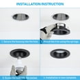 thumbnail image 4 of 12 Pack 4" Ceiling Can Light Trim for 4" Recessed Can, Full Metal, 4" Recessed Lighting Baffle Trims Fit Halo/Juno Remodel Recessed Housing, 4 of 7