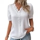 thumbnail image 3 of Blusa Elegante de Encaje con Cuello en V y Corta para Mujer 4XL, 3 of 8
