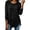 Black, variant on Womens Casual Long Sleeve Tunic Tops Round Neck Shirt Button Side Basic Tees Wearring with Leggings
