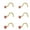 Color 2, variant on 20G 6Pcs CZ Nose Studs Corkscrew Rings Zirconia Nose Piercing Gold Plated Nostril Piercing