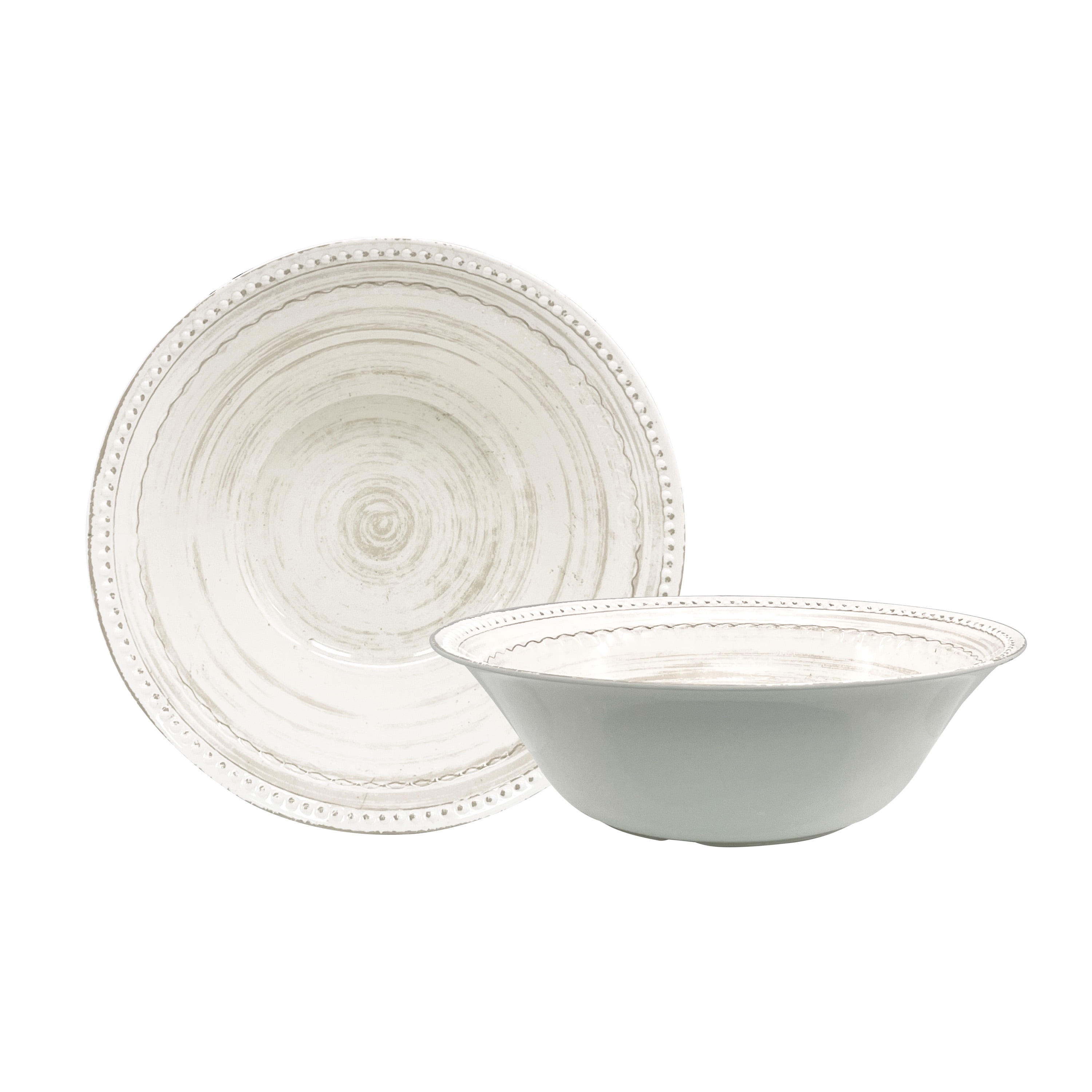 Zak Designs French Country House Melamine Oval Serving Platter Durable and BPA Free 16 inches, Lavage Oyster 