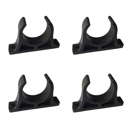 NICERIO 2Pcs Black Kayak Paddle Holder Clip Plastic Durable Design Fits Inflatable Watercraft