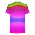 thumbnail image 4 of ZCFZJW Mens Ombre T-Shirts Casual Tie Dye Gradient Color Print Summer Short Sleeve Crewneck Tees Trendy Regular Fit Basic Workout Tshirt Tops Purple XXL, 4 of 5