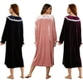 thumbnail image 3 of Xinhuaya Women's Flannel Long Sleeve Nightgown, 3 of 10