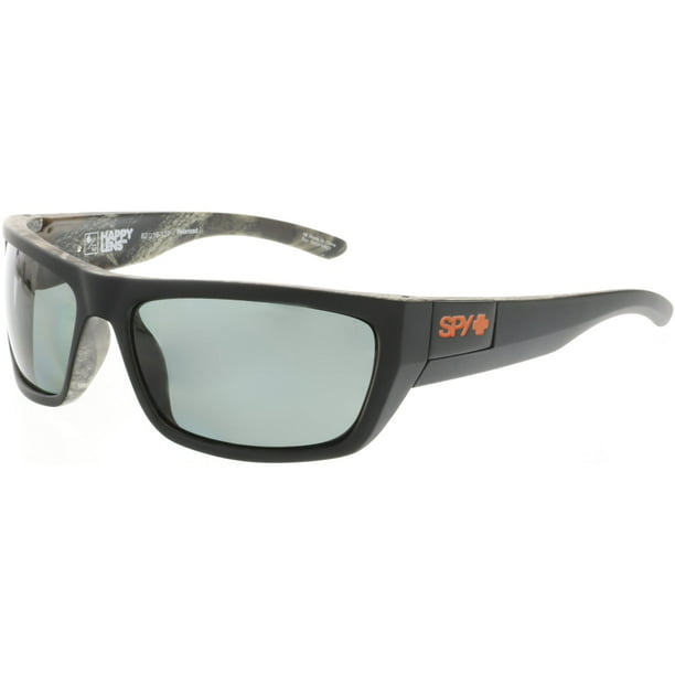 Spy Men's Polarized Dega 673368423864 Black Rectangle Sunglasses