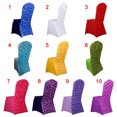 thumbnail image 4 of CAROOTU Chair Cover with 3D Rose Petals Pattern Multicolor for Wedding Rosette Banquet Wedding Dining Chair Covers, 4 of 7
