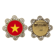 thumbnail image 1 of Broche de flores Vietnam bandera nacional símbolo de Asia 3.8 cm Unbranded, 1 of 3