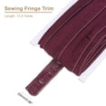 thumbnail image 2 of Uxcell Sewing Fringe Trim, 14 Yards 1 Inch Tassel Trim Polyester Fringe Tassel Lace Trim Ribbon for Clothes Accessories DIY Sewing Crafts Decoration, Wine Red, 2 of 6