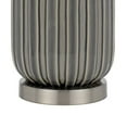 thumbnail image 4 of 29 Inch Ceramic Curved Table Lamp with Stripes, Dimmer, Gray- Saltoro Sherpi, 4 of 5