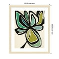 thumbnail image 5 of Kate and Laurel Framed Wall Art Print 'Midnight Floral 3' by Alicia Bock, 22 x 26, Woodgrain Stripe Blonde Frame, Modern Contemporary, Abstract Art for Wall Decor, 5 of 8