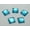 Blue, variant on U8MO 100 Flatback Acrylic Faceted Square Sewing Rhinestone Button Sew on Bead 14X14mm-Red