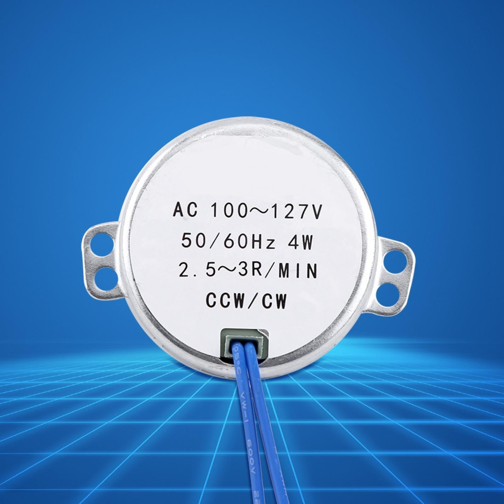 Details about   50/60Hz AC 100-127V 4W 2.5-3RPM Synchronous Motor 50/60Hz CCW/CW Geared Motor US 