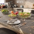 thumbnail image 3 of Exquisite Serving Bowl combo - 12 Large Plastic Salad Bowls (64 oz) - With 12 Each Plastic Deluxe Salad Spoons & forks - 36 Count, 3 of 13