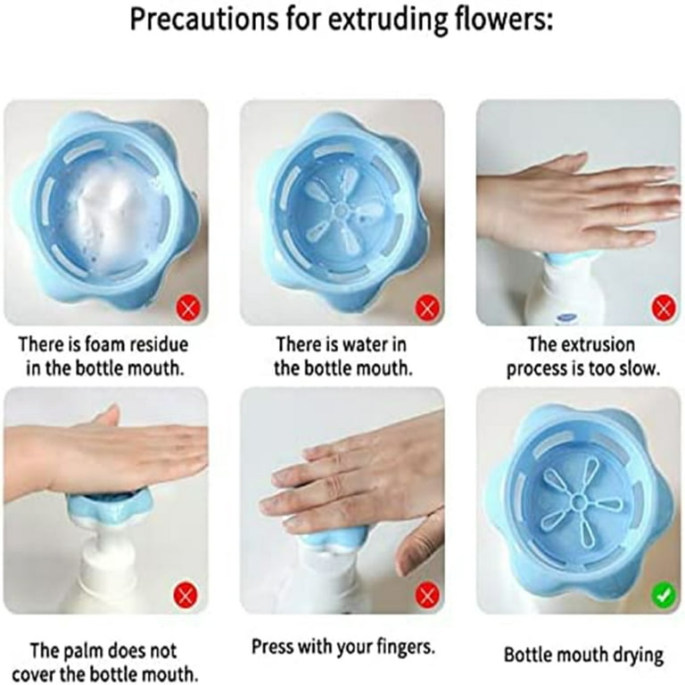  Generic Flower Shaped Hand Soap Foam Flower Stamp Foaming Soap  Dispenser for Kids (Blue),FSFD22X : Home & Kitchen